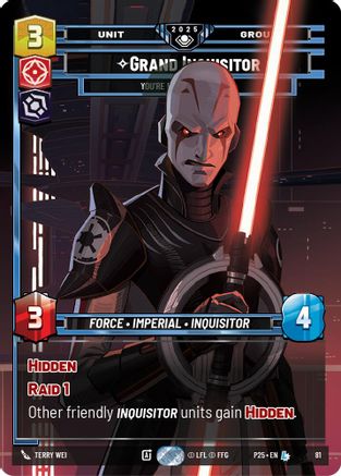 Grand Inquisitor - You're Right to Be Afraid (81) - Organized Play Promos Foil