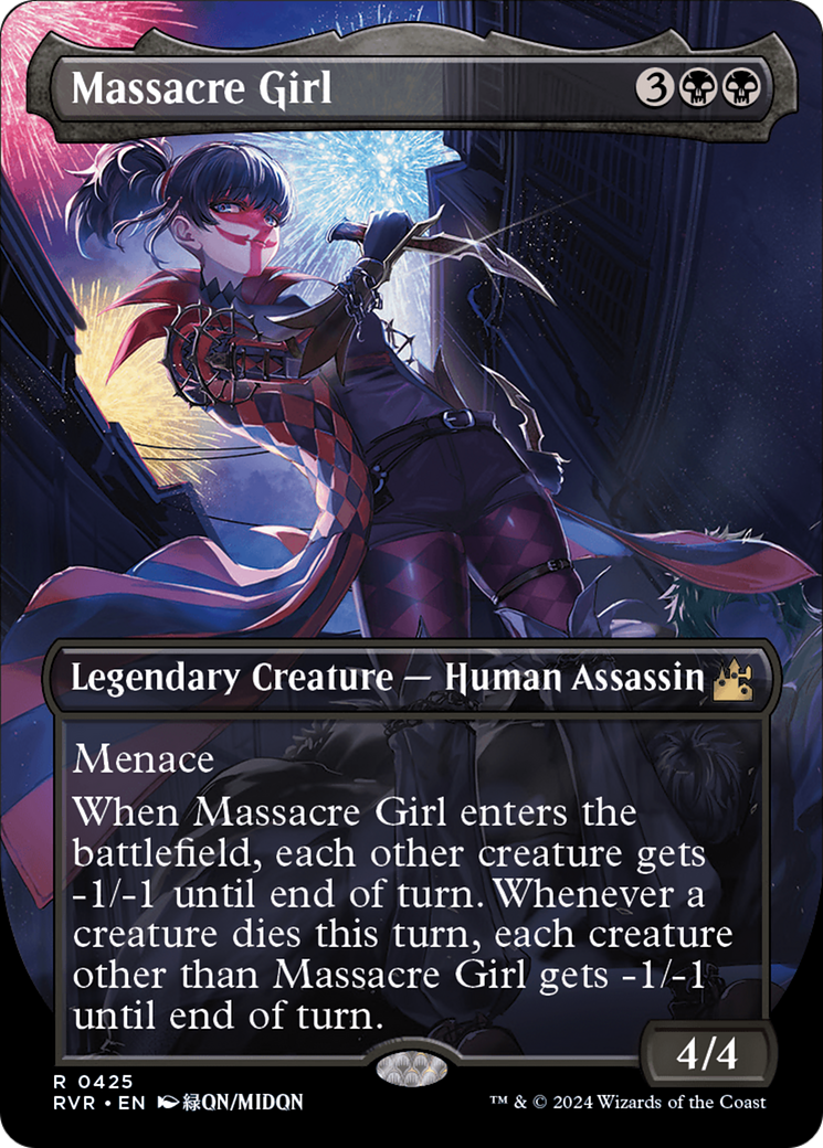 Massacre Girl (Anime Borderless) (RVR-425) - Ravnica Remastered (Borderless) Foil