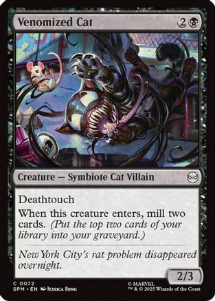 Venomized Cat (SPM-072) - Marvel's Spider-Man Foil