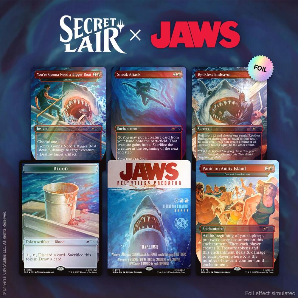 Magic the Gathering - Secret Lair x Jaws: Terror of Amity Island - Rainbow Foil Edition