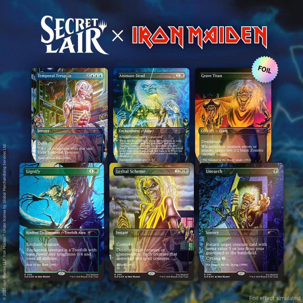 Magic the Gathering - Secret Lair x Iron Maiden: Album Art - Rainbow Foil Edition