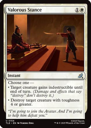 Valorous Stance (TLE-154) - Avatar: The Last Airbender: Eternal-Legal Foil