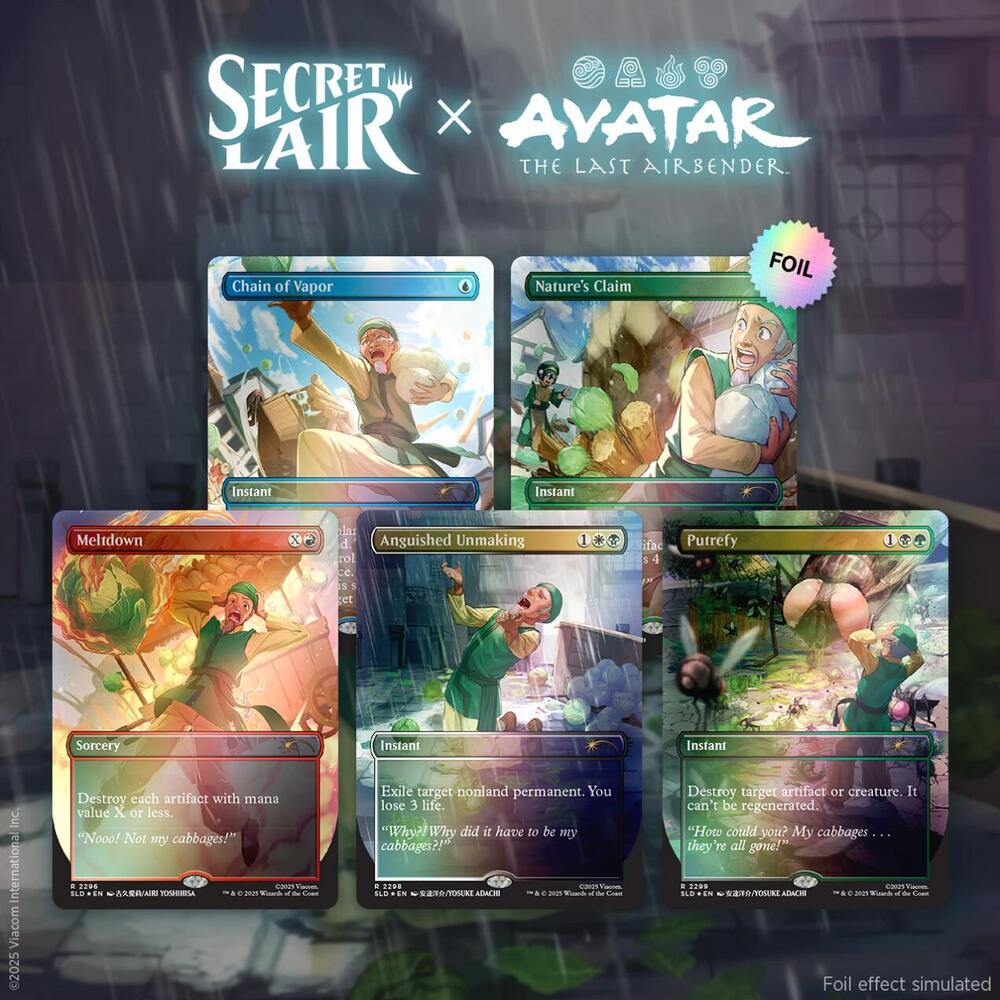 Magic the Gathering - Secret Lair x Avatar - My Cabbages! - Rainbow Foil
