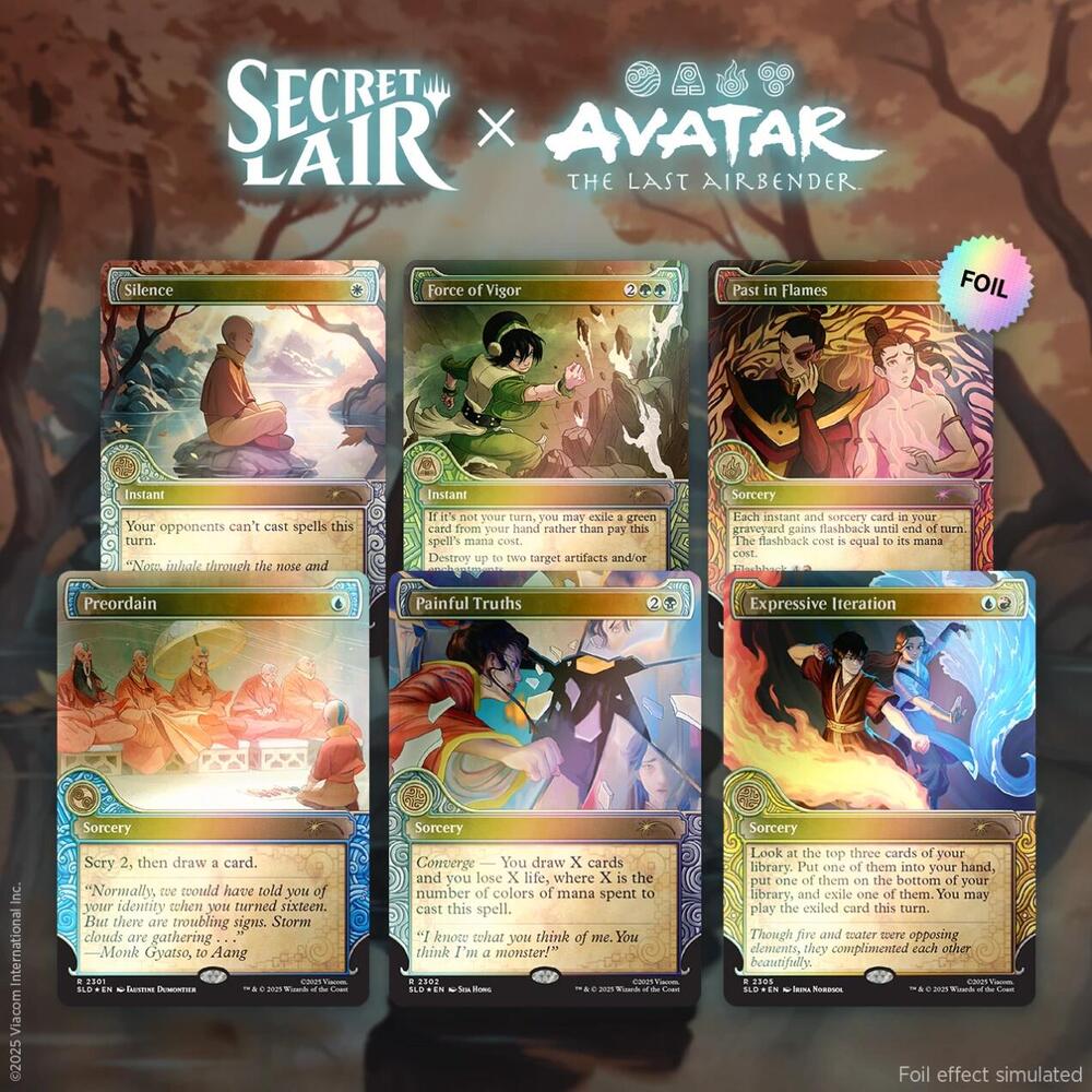 Magic the Gathering - Secret Lair x Avatar - One with the Elements - Rainbow Foil
