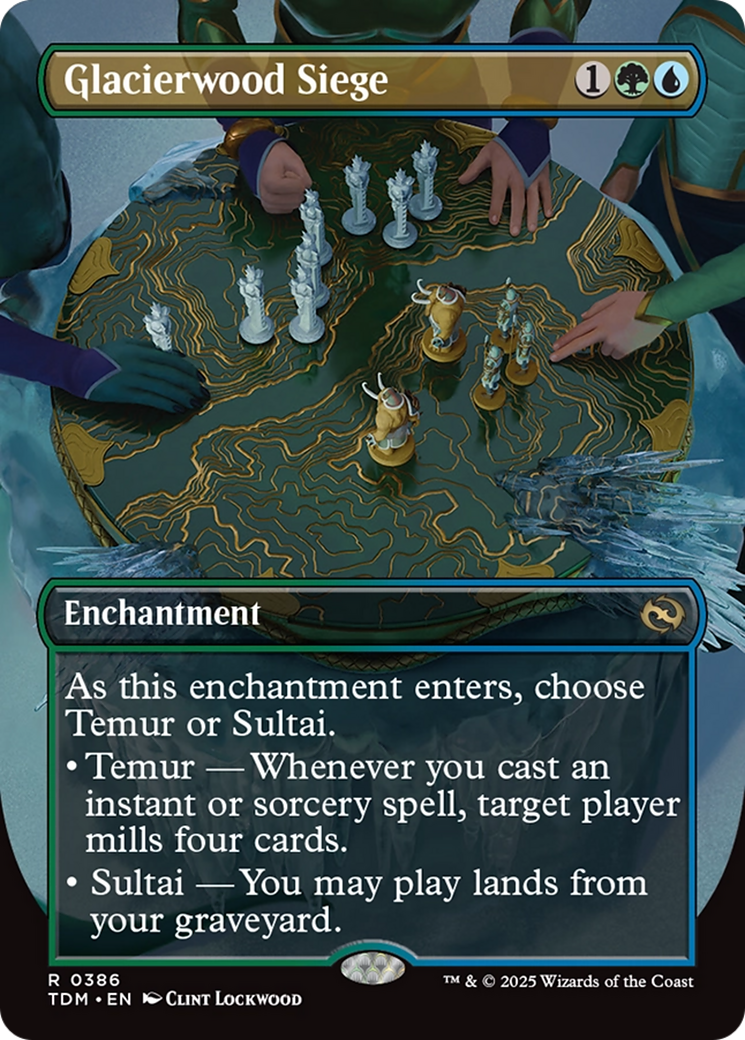 Glacierwood Siege (TDM-386) - Tarkir: Dragonstorm: (enchantment) (Borderless) Foil