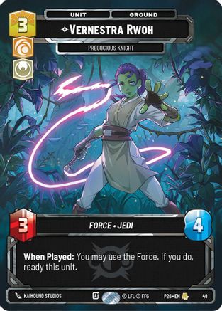 Vernestra Rwoh - Precocious Knight (48) (48) - Sector and Regional Promos Season 1 Foil