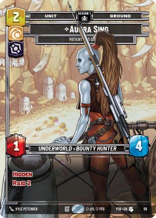 Aurra Sing - Patient and Deadly (58) (58) - Sector and Regional Promos Season 1 Foil