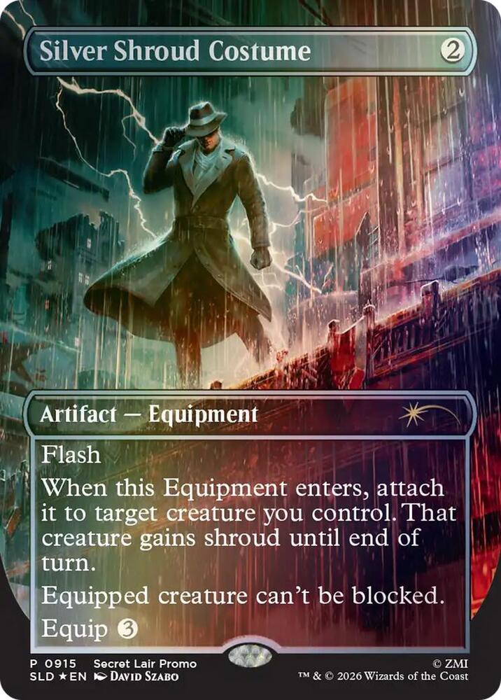 Magic the Gathering - Secret Lair x Fallout - Silver Shroud Costume - Traditional Foil