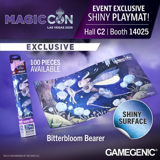 Shiny Playmat - Magic the Gathering - Lorwyn Eclipsed - MagicCon Exclusive 2026 - Bitterbloom Bearer