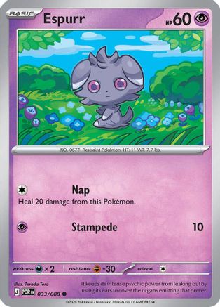 Espurr 033/088 - ME03 Perfect Order - Common