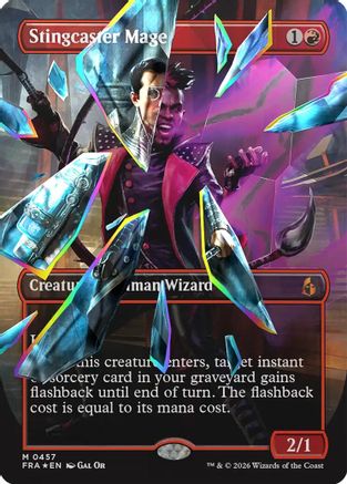 Stingcaster Mage (Borderless) (Facet Foil) (FRA-457) - Reality Fracture Foil