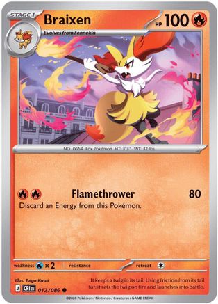 Braixen 012 - ME04 Chaos Rising - Common