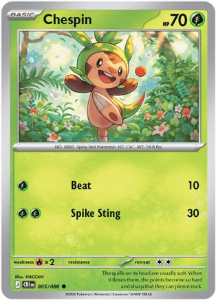 Chespin 005/086 - ME04 Chaos Rising - Common