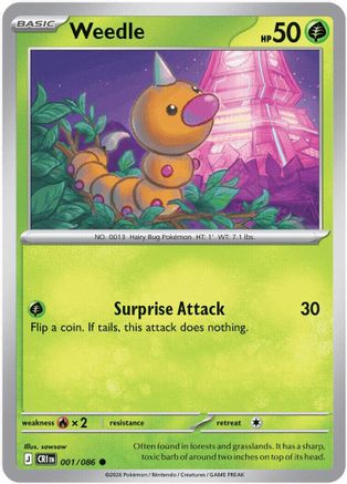 Weedle 001 - ME04 Chaos Rising - Common