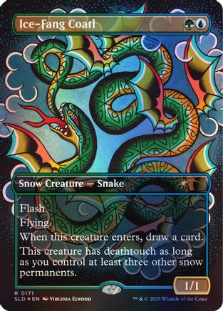 Ice-Fang Coatl (Rainbow Foil) (SLD-171) - Secret Lair Drop Series Foil