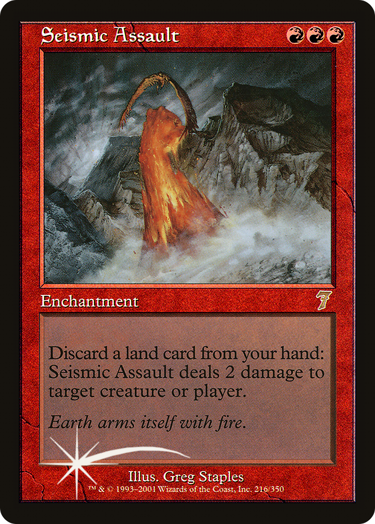 Seismic Assault (7ED-216) - 7th Edition Foil