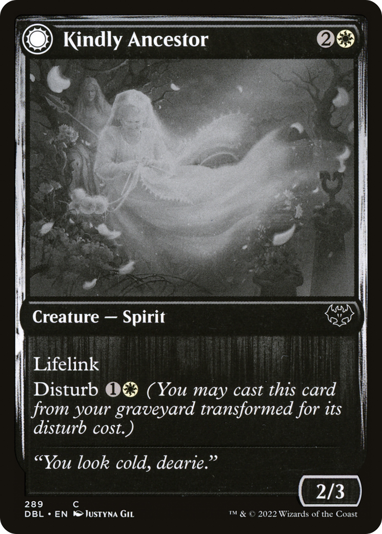 Kindly Ancestor (DBL-289) - Innistrad: Double Feature: (Double Faced Transform)