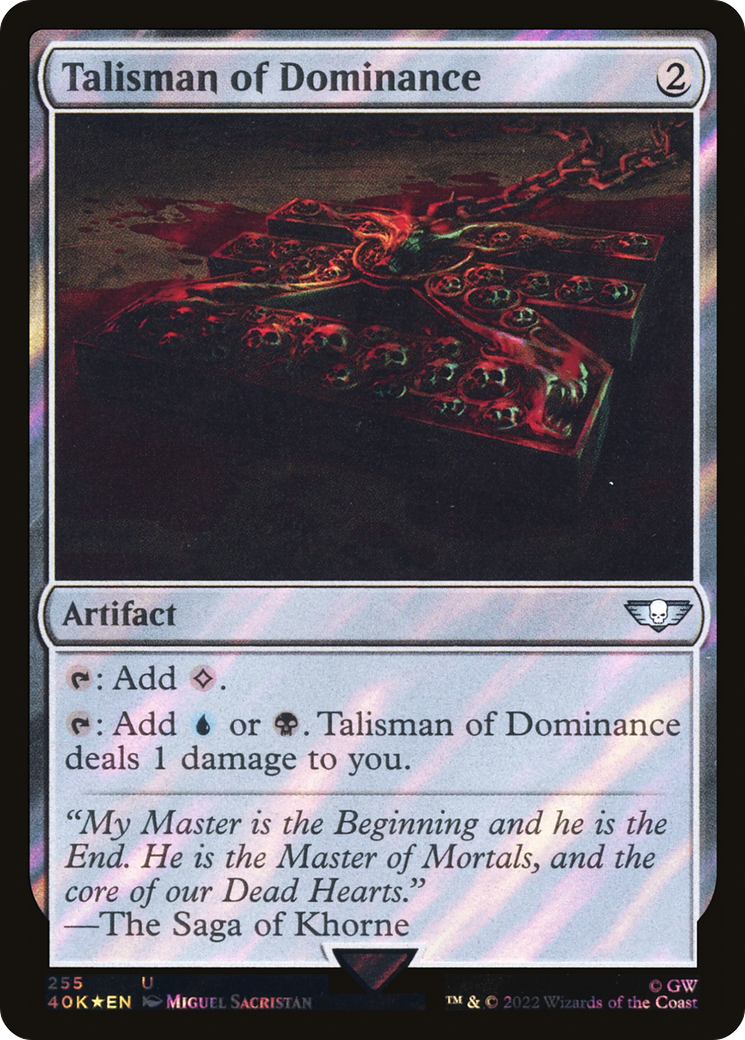 Talisman of Dominance (255) (Surge Foil) (40K-255★) - Warhammer 40,000 Commander Foil