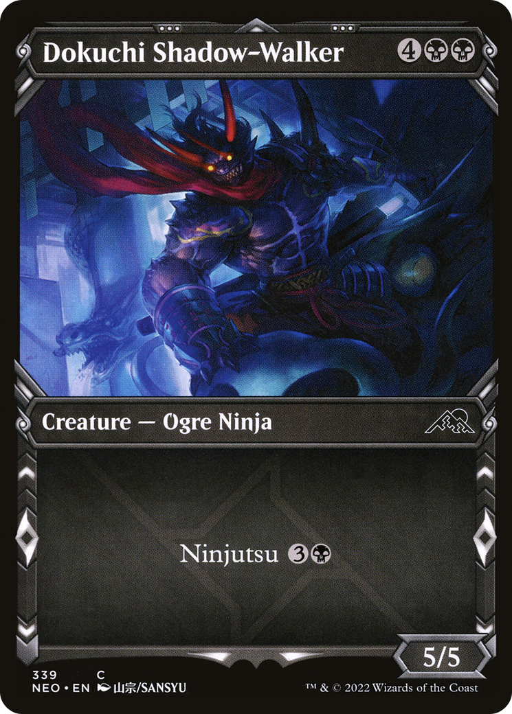 Dokuchi Shadow-Walker (Showcase) (NEO-339) - Kamigawa: Neon Dynasty: (Showcase) Foil