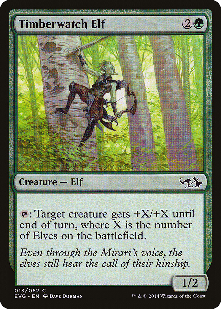 Timberwatch Elf (EVG-13) - Duel Decks Anthology: Elves vs. Goblins Foil