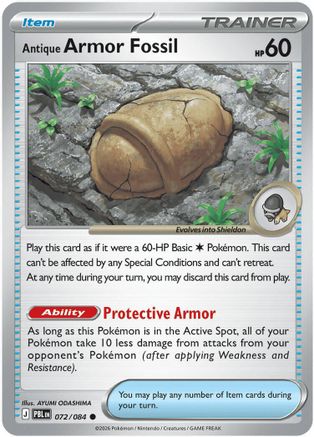 Antique Armor Fossil 072 - ME05 Pitch Black - Common