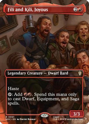 Fili and Kili, Joyous (Borderless) (HOC-001) - The Hobbit: Eternal-Legal Foil