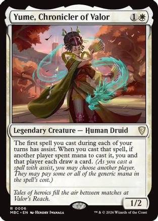 Yume, Chronicler of Valor (MBC-006) - Mystery Booster Commander Edition