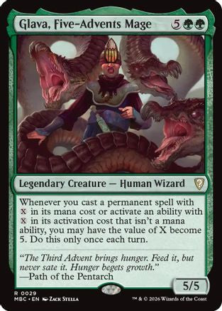 Glava, Five-Advents Mage (MBC-029) - Mystery Booster Commander Edition