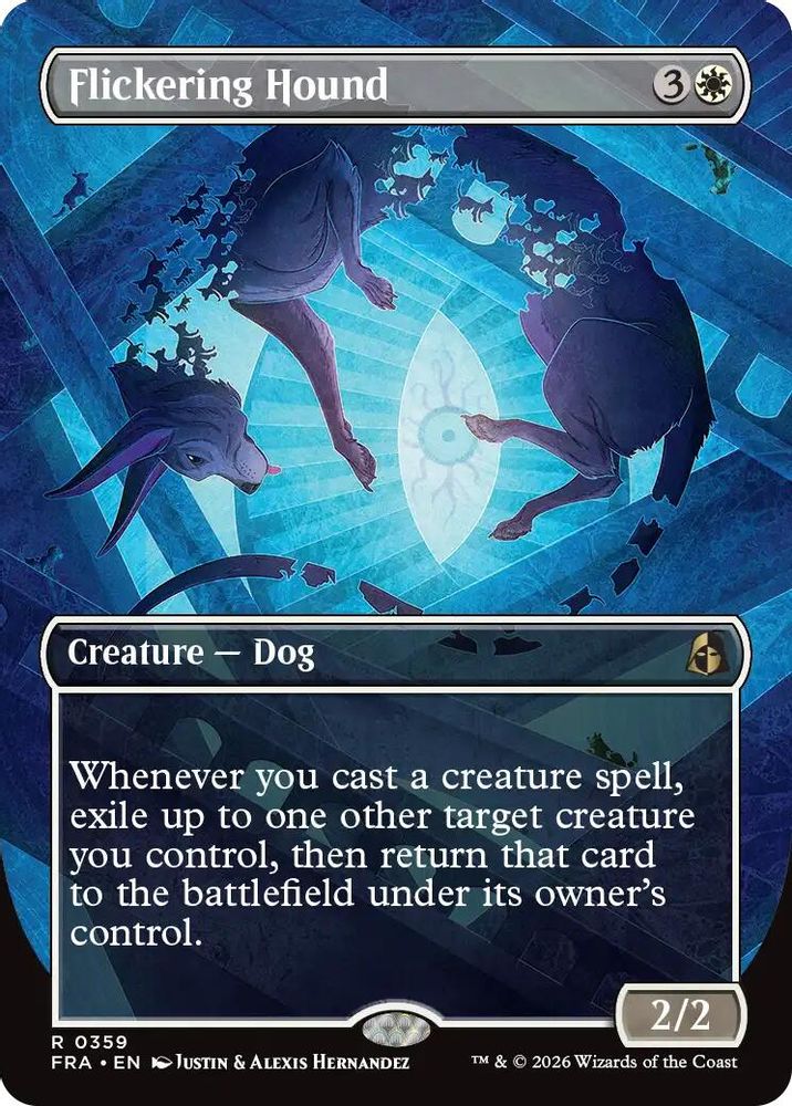 Flickering Hound (Borderless) (FRA-359) - Reality Fracture Foil