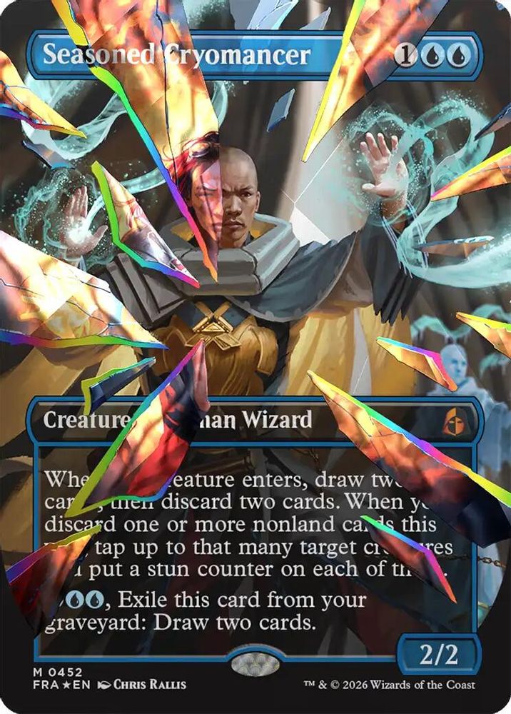 Seasoned Cryomancer (Borderless) (Fcet Foil) (FRA-452) - Reality Fracture Foil