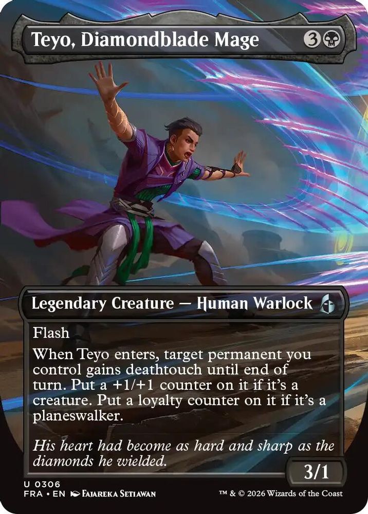 Teyo, Diamondblade Mage (Borderless) (FRA-306) - Reality Fracture Foil