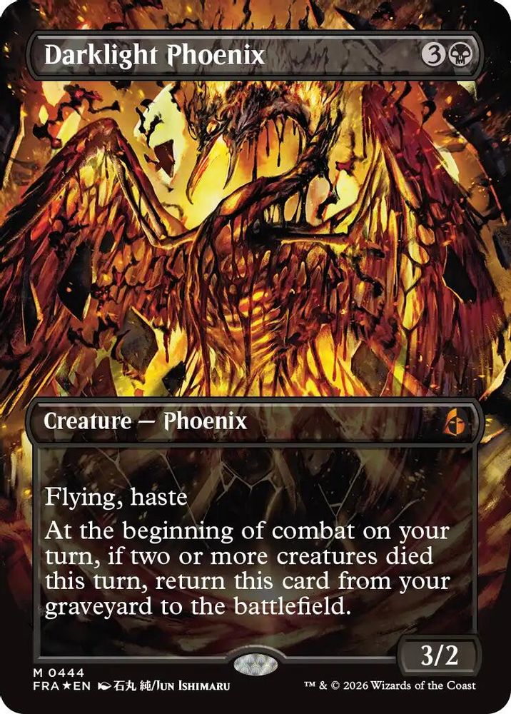 Darklight Phoenix (Borderless) (FRA-444) - Reality Fracture Foil