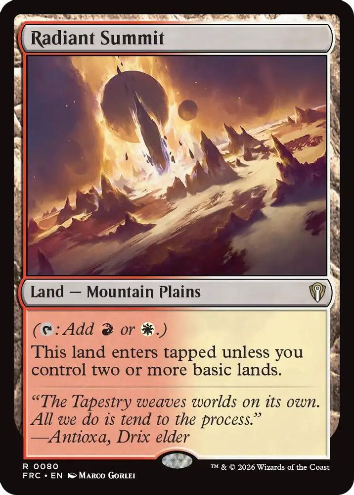 Radiant Summit (080) - Commander: Reality Fracture