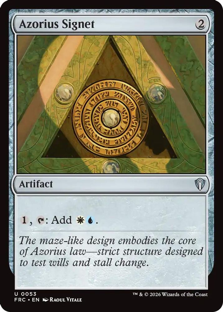 Azorius Signet (053) - Commander: Reality Fracture