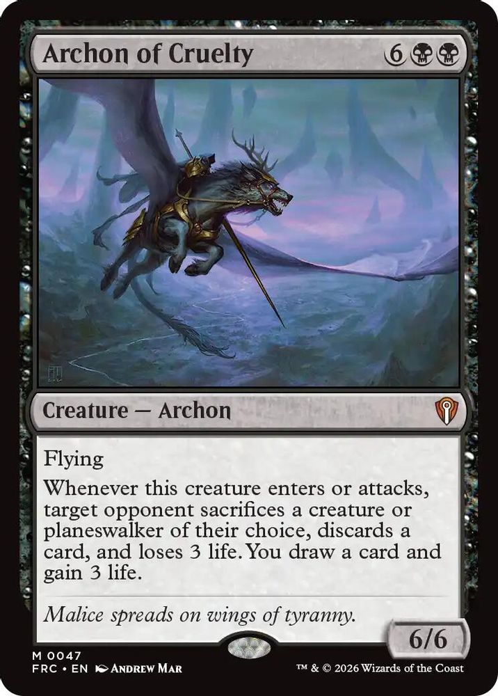 Archon of Cruelty (047) - Commander: Reality Fracture