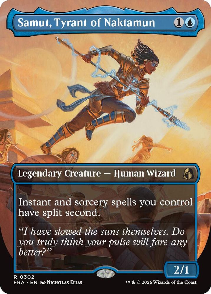 Samut, Tyrant of Naktamun (Borderless) (FRA-302) - Reality Fracture Foil