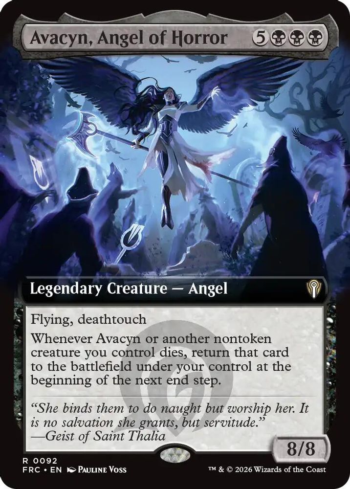 Avacyn, Angel of Horror (Extended Art) (092) - Commander: Reality Fracture