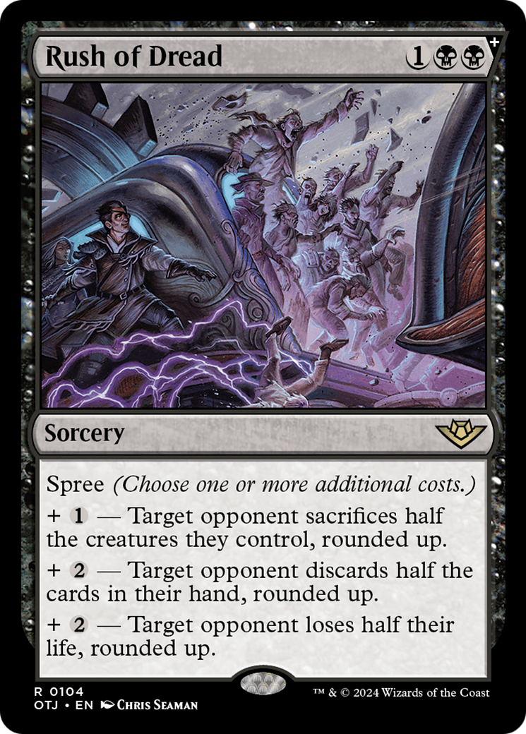 Rush of Dread (OTJ-104) - Outlaws of Thunder Junction: (spree) Foil