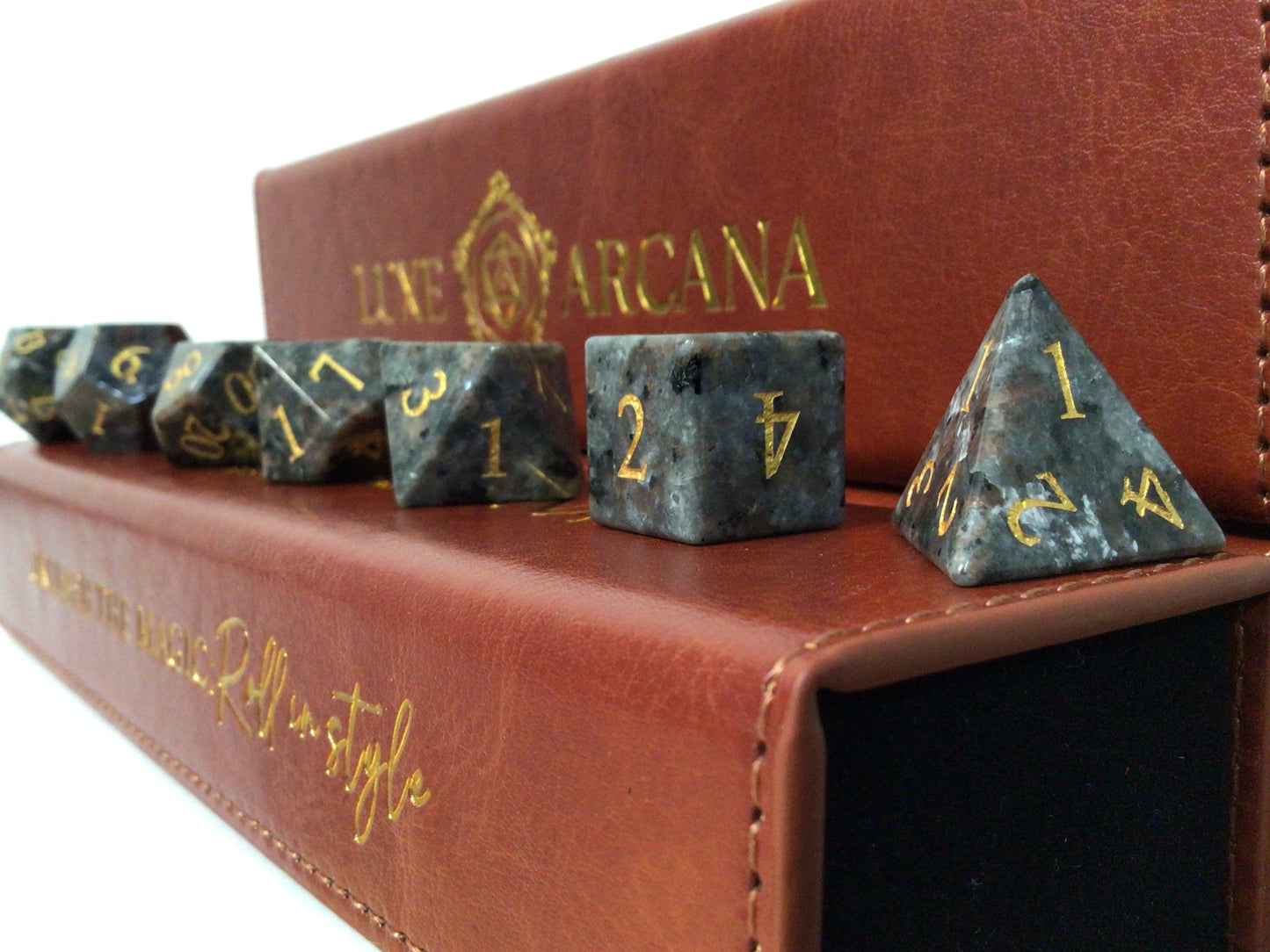 Flame Stone - Luxe Arcana - RPG Dice Set (7ct)