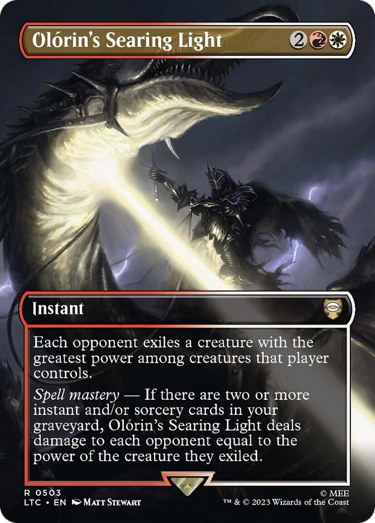 Olorin's Searing Light (Borderless) (LTC-503) - Tales of Middle-earth Commander (Borderless) Foil