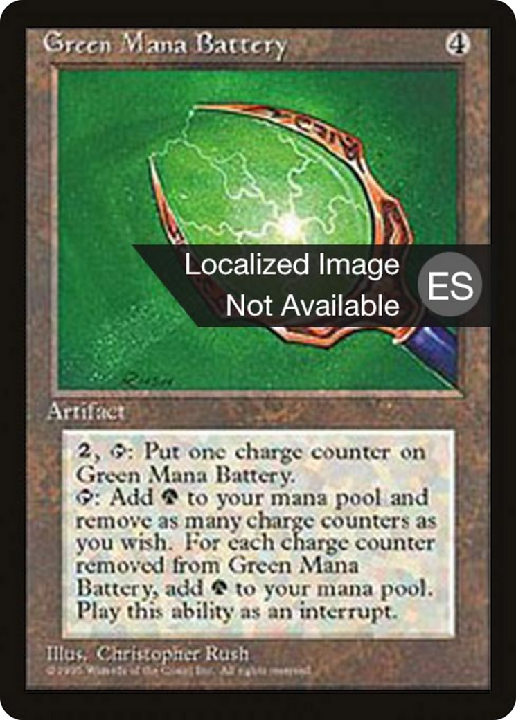 Green Mana Battery (4BB-323) - Fourth Edition Foreign Black Border