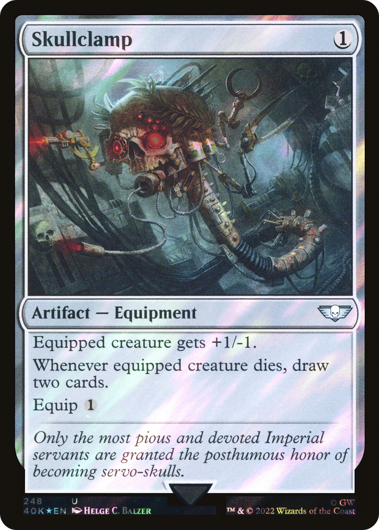 Skullclamp (Surge Foil) (40K-248★) - Warhammer 40,000 Commander Foil