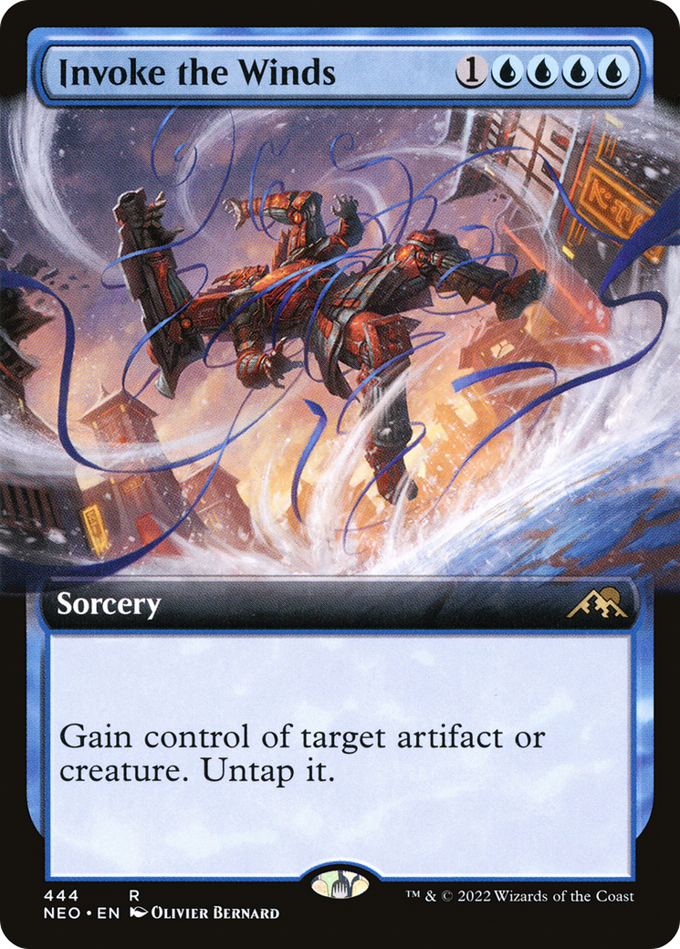 Invoke the Winds (Extended Art) (NEO-444) - Kamigawa: Neon Dynasty: (Extended Art)