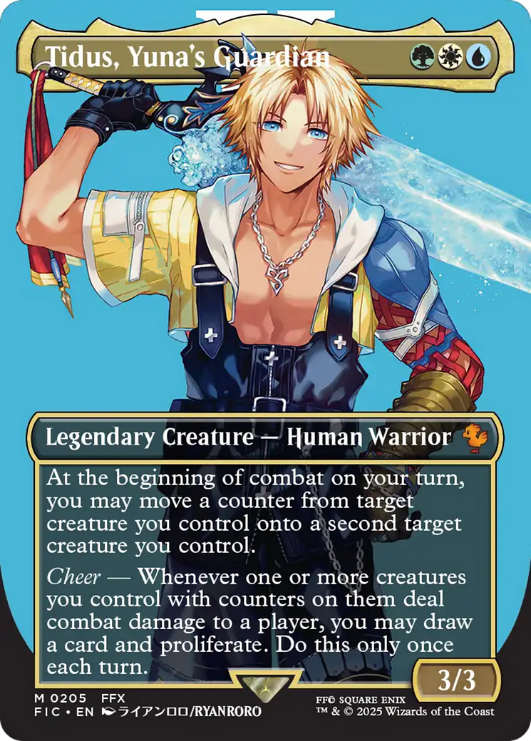 Tidus, Yuna's Guardian (Borderless) (FIC-205) - Commander: FINAL FANTASY (Borderless) Foil