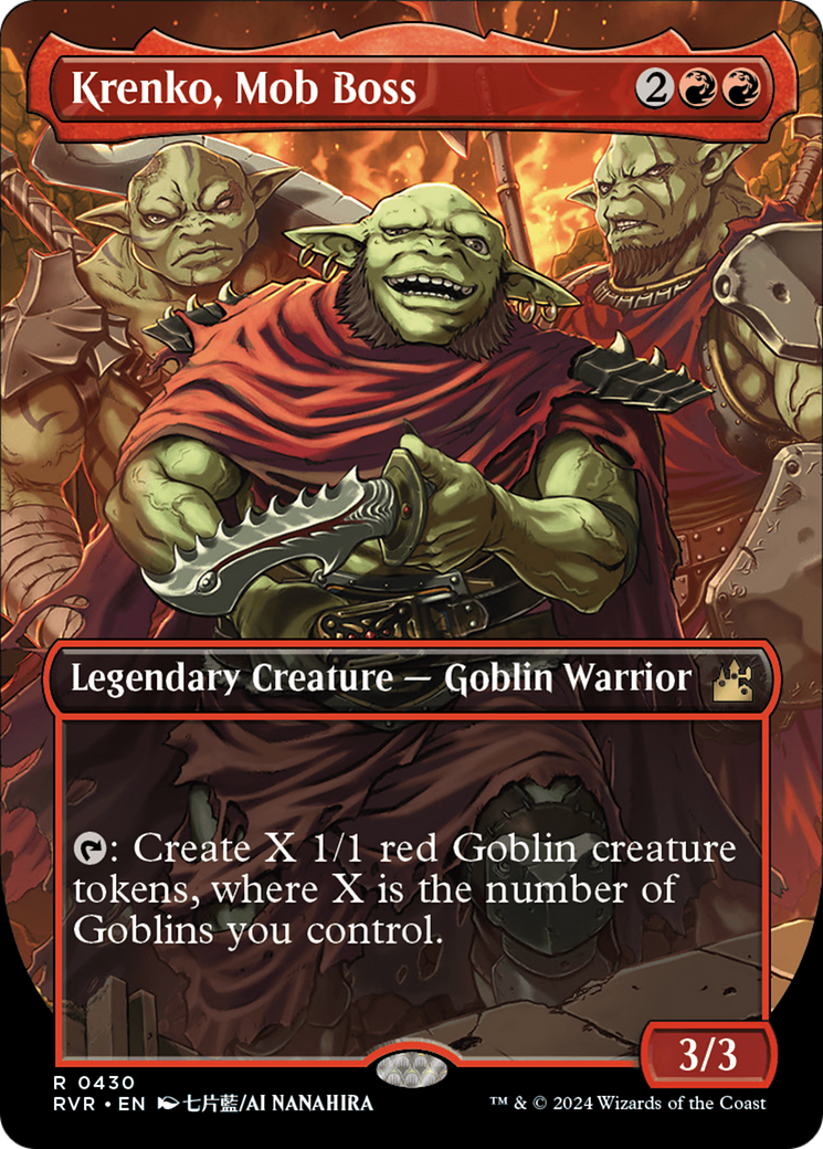 Krenko, Mob Boss (Anime Borderless) (RVR-430) - Ravnica Remastered (Borderless) Foil