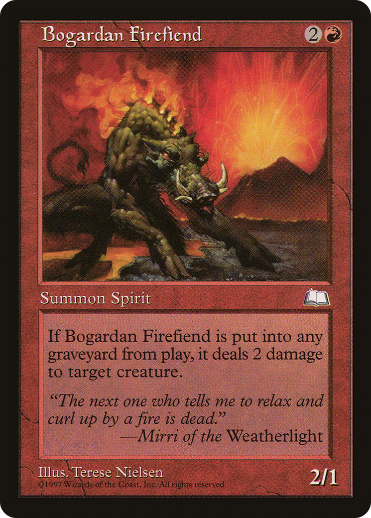Bogardan Firefiend (WTH-91) - Weatherlight