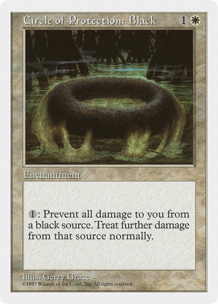 Circle of Protection: Black (5ED-17) - Fifth Edition