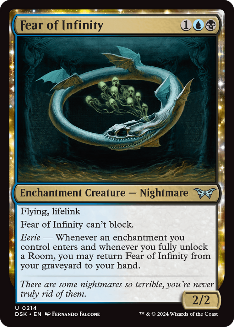 Fear of Infinity (DSK-214) - Duskmourn: House of Horror: (enchantment) Foil