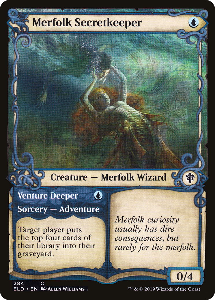 Merfolk Secretkeeper (Showcase) (ELD-284) - Throne of Eldraine: (Showcase) Foil