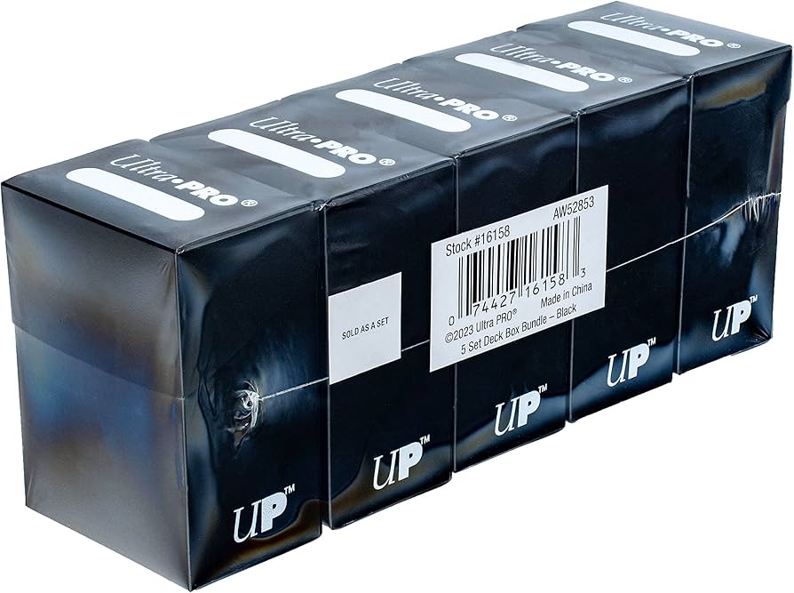 Ultra Pro Deck Box: 80+ Black (Bundle of 5)